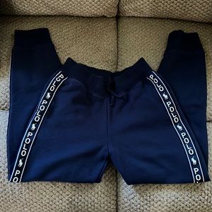 Navy blue girls polo joggers